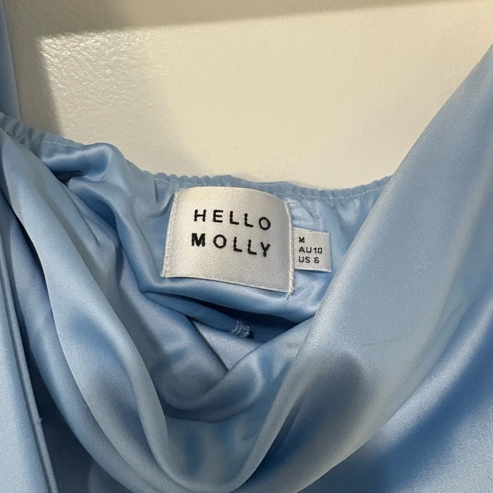 Hello Molly Blue Neck Wrap Gown - Picture 7 of 8